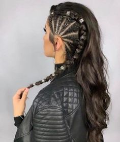 Viking Hair, Festival Hair, Braids For Long Hair, Hair Dos, Hair Designs, Hairstyle Ideas, Braid Styles, Pretty Hairstyles, Hair Looks