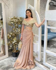 Bridesmaid Reception Outfits, Indian Cocktail Dress, Sheer Prom Dress, Indian Outfits Modern, Reception Outfits, Indian Bridesmaid Dresses, Western Dresses For Women, Function Dresses, Wedding Lehenga Designs