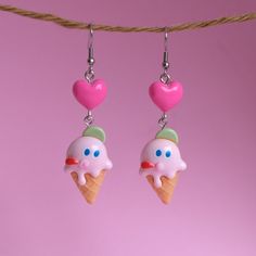 Amorous Ice Creams that want to get up close and personal with your ears 5cm in size.   Made from resin with stainless steel hooks. Up Close And Personal, Ice Creams, Get Up, Jewelry Earrings Dangle, Etsy Earrings, Dangle Drop Earrings, Dangle Earrings, Jewelry Earrings, Accessory Gift