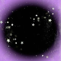 an abstract purple background with stars in the center and dots on the bottom, forming a circle