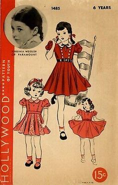 1950s Girl, Vintage Kids Fashion, Advance Patterns, Vintage Girls Clothes