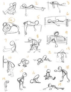 the instructions for drawing people doing different poses