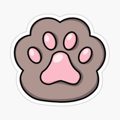 an animal paw with pink paws sticker