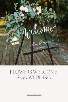 Flowers Welcome Sign Wedding Diy Crafts To Do At Home, Custom Porch, Welcome Sign Wedding, Upcycled Home Decor, Porch Sign, Diy Crafts To Do, Sign Wedding, Fun Activities For Kids