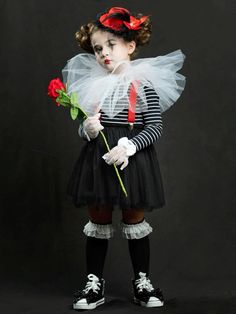 Mime Halloween Costume, French Mime, Red Suspenders, Suspender Clips, Black Tutu, Diy Kostüm, Halloween Makeup Inspiration, Tutu Costumes