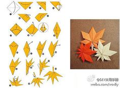 an origami bird is shown with instructions to make it