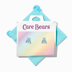 Claire's Care Bears™ Sterling Silver Enamel Grumpy Bear Stud Earrings Claires Earrings, Crown Hair Clip, The Care Bears, Grumpy Bear, Sensitive Ears Earrings, Piercing Kit, Flower Crown Hairstyle, Word Bracelet, Jewelry Words