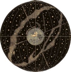 an astronomical map with stars in the sky