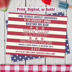 an american flag themed birthday party with watermelon