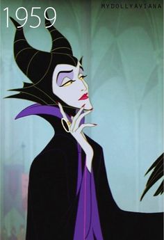 an image of maleficent from the animated film sleeping beauty, 1939 - 2009