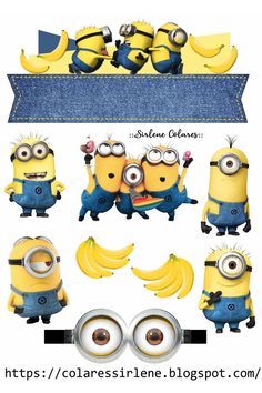 banner com textura jeans, Minions e bananas Minion Topper Printable, Minion Cake Topper, Minion Classroom Theme, Minions Birthday Theme, Minion Classroom, Minion Decorations