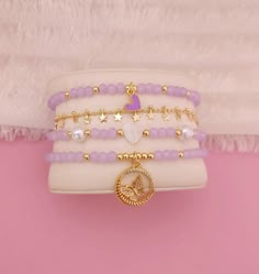 Pulseras Ideas, Pastel Bracelet, Ethereal Jewelry, Girly Bracelets, Trending Bracelets, Easy Diy Jewelry, Handmade Jewelry Tutorials