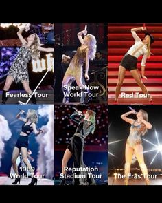 the evolution of taylor swift's tour outfits