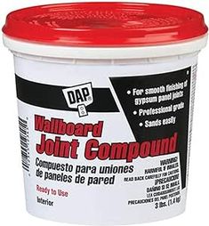 Dap 10100 Wallboard Joint Compound, White , 3-Pound Stucco Patch, Skim Coating, Drywall Corners, Compound Wall, Drywall Repair, Container Size, Plaster Walls, Wall Board, Lowes Home Improvements