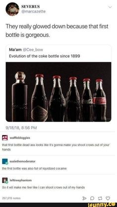 the tweet has been posted to someone about their favorite beverage, coca - cola