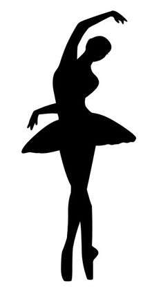 a black and white silhouette of a ballerina