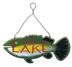 Lake Fish Ornament Boat Paddle Oar Hanger by AlaratessAlexbres Lake Fish, Fishing Cabin, Wire Ornaments, Fish Ornaments, Paddle Boat, Lake Lodge, Primitives By Kathy, Home Decor Store, Cabin Decor