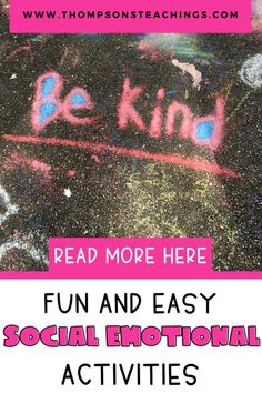 the words read more here fun and easy social emotion activities for kids to do with them