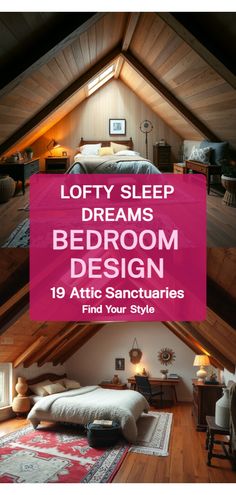 Attic bedroom Attic Makeover Ideas, Cool Attic Rooms, Cozy Attic Bedroom, Earth Tone Aesthetic, Cozy Attic, Attic Makeover, Earth Tone Color Palette, Cozy Bedroom Design, Color Furniture