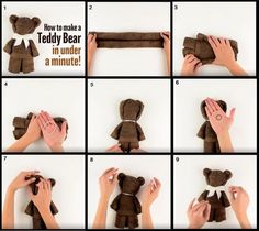 instructions to make a teddy bear out of fabric