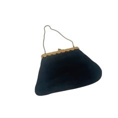 This vintage black velvet evening purse features a gold-tone clasp and handle, perfect for adding a touch of sophistication to any elegant ensemble. The classic design and luxurious materials make it a timeless accessory for formal occasions. The gold-tone detailing contrasts beautifully with the rich black velvet, creating an eye-catching piece that exudes elegance. * Gold-Tone Clasp & Handle * Black Velvet Material * Classic & Elegant Design * Perfect for Evening Events Minor wear on the velvet and slight tarnish on the gold-tone clasp. Features: * Leaf Motif Size: Womens 9 x 6 x .5" Condition: Pre-Owned Elegant Velvet Evening Bag, Elegant Velvet Bags For Formal Occasions, Elegant Velvet Bag For Formal Occasions, Elegant Velvet Evening Bag For Events, Elegant Velvet Formal Bag, Elegant Velvet Evening Bag For Wedding, Classic Formal Bag With Gold Clasp, Classic Formal Bags With Gold Clasp, Formal Handheld Evening Bag With Gold-tone Hardware