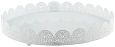 a white lace doily bowl on a white background