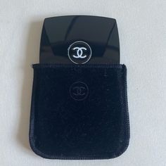 Beautiful Vintage Chanel Compact Mirror With Velvet Carrying Pouch. This Is Vintage Mid 90’s From My Mother’s Collection. Like New Condition. Mirror Is Normal On One Side, Magnifying On The Other. Chanel Double Mirror, Chanel Compact Mirror, Chanel Mirror, Chanel Compact, Mid 90/, Hand Mirrors, Double Mirror, Luxury Gifts For Her, Mirror Color