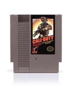 the gameboy for call - duty is on display