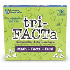 the tri - factora board game is shown in front of a green box with white numbers