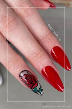 rose nails designs Rose Flower On Nails, Rose Acrylic Nails Design, Stained Glass Nail Designs, Stain Glass Nail Art, Rose Nail Art Tutorial, Stained Glass Nail Art