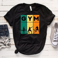 Gym Shirt Women Men, Fitness Shirt, Workout Shirt, Weightlifting Shirt, Gym Motivation Shirts, Funny Gym T-shirt, Lifting Tee, Inspirational If you enjoy our graphic designed T-shirts please favorite our shop! We update the shop on a regular basis, so you don't want to miss out on any cool new tees! If you have any questions about anything feel free to message us! -------Order------- -Choose which color T-Shirt you would like -Choose your T-Shirt Size -------Product------- A Bella Canvas Crew Ne Pre-shrunk Cotton T-shirt For Training, Cotton Sportswear T-shirt For Workout, Pre-shrunk Cotton Training T-shirt, Sporty Graphic Print Shirt For Gym, Tri-blend Cotton T-shirt For Gym, Cotton Tops With Sublimation Print For Gym, Cotton Tri-blend T-shirt For Gym, Graphic Print Cotton T-shirt For Training, Black Sublimation Print Gym Top