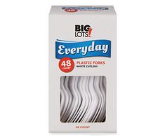 big lots everyday plastic forks, 48 count