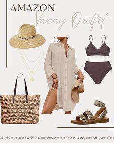 Amazon Canada Vacation Outfit! Resort outfit, cruise outfit, beach outfit, all inclusive outfit, Amazon vacation wear, bathing suit, bathing suit coverup, sun bag, beach bag, straw bag, neutral, sandals, vacation shoes Follow my shop @Designwiththedawsons on the @shop.LTK app to shop this post and get my exclusive app-only content! #liketkit #LTKbeauty #LTKfindsunder50 #LTKSeasonal @shop.ltk https://liketk.it/4v5pZ All Inclusive Resort Outfits, Mexican Cruise, Greece Vacation Outfit, Sandals Vacation, Holiday Style Summer, Canada Vacation, Neutral Sandals