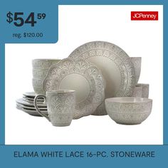 the white lace 16 - pc stoneware is $ 54 99