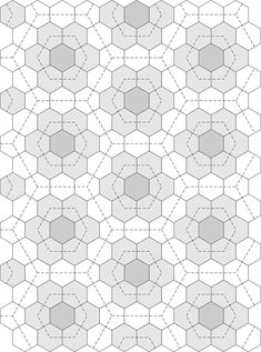 a pattern that looks like hexagonals with lines and dots in the middle