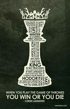 a black and white poster with the words game of thrones on it