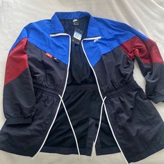 Brand-New Nike Icon Clash Woven Track Jacket. Loose Fitting. Cj2046-480 Woman’s Medium Nike Icon Clash Jacket, Multicolor Sports Track Jacket, Multicolor Color Block Track Jacket, Nike Urban Track Jacket With Moisture-wicking, Solid Color Long Sleeve Moisture-wicking Track Jacket, Womens Anorak Jacket, Nike Running Jacket, Nike Moisture-wicking Sportswear Track Jacket, Thermal Jacket