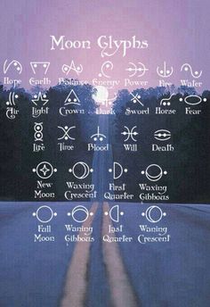 a facebook post with the caption moon glyphs