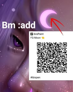 the qr code for bm add is highlighted by an image of a woman's face