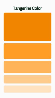 the tangerine color is shown in this graphic