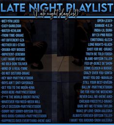 the late night playlist is out now