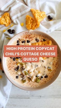 high protein copycatch chili's cottage cheese quesadilla in a bowl