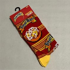 Nwt Bagel Bites Socks Will Consider Reasonable Offers! Questions Are Welcome Please Ask For Measurements- I'm Happy 2 Help! Bagel Bites, I'm Happy, Im Happy, Red Yellow, Socks, Women Accessories, Yellow, Red, Women Shopping