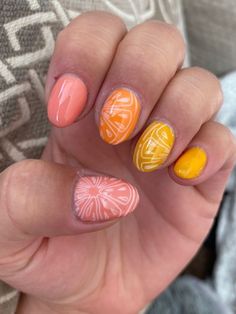 Lemonade Nails, Spring Colors For Nails, Colors For Nails, Fruit Nails, Western Nails, Beachy Nails, Color For Nails, Chic Nail Art, Trendy Shades