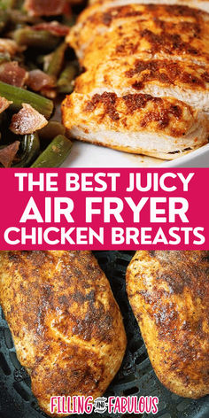 Want to make juicy and flavorful Air Fryer Chicken Breasts? This is your new go-to air fryer chicken recipe! Grilled Chicken Recipes Easy Air Fryer, Grilled Chicken Recipes In Air Fryer, George Foreman Beyond Grill Recipes, Air Fryer Chicken For Alfredo, Air Fryer Grilled Chicken Sandwich, Grilled Chicken Without A Grill, Grill Chicken In Air Fryer, Chicken In Ninja Air Fryer, Juicy Air Fryer Chicken Breast