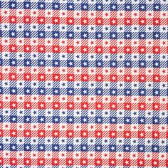 a red, white and blue checkered fabric