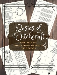 the basicss of witchcraft printable book with instructions for creating and using them