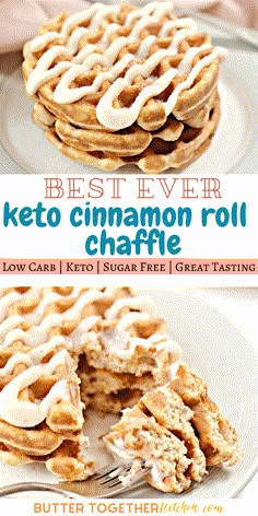 the best ever keto cinnamon roll chaffle recipe