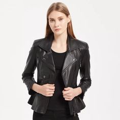 Pisani Maura on Instagram: “Opening a flagship store in Hong Kong ✅ we are not here to take part we are here to TAKE OVER 💰” Women Leather Jacket, Faux Leather Motorcycle Jacket, Womens Biker Jacket, Lambskin Leather Jacket, Cropped Leather Jacket, Custom Jacket, Sewing Leather, Vintage Leather Jacket, Lady Biker