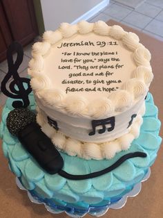 a cake with a song written on it